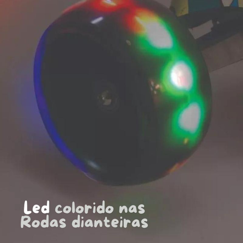 Patinete Infantil  3 Rodas de LED Dobravel